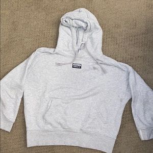 Adidas embroidered Grey hoodie